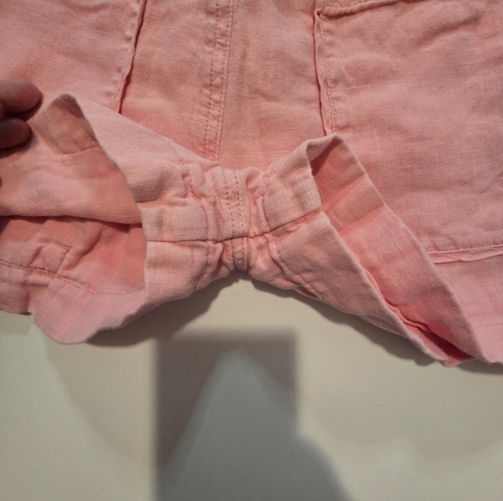 DL1961 Pink Marie Shorts In Pink Linen Chino Size M - Picture 8 of 10